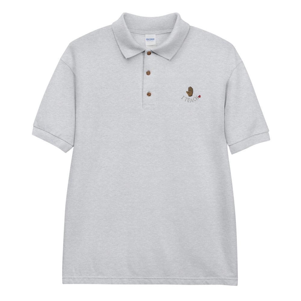 "iTeach" Embroidered Polo Shirt